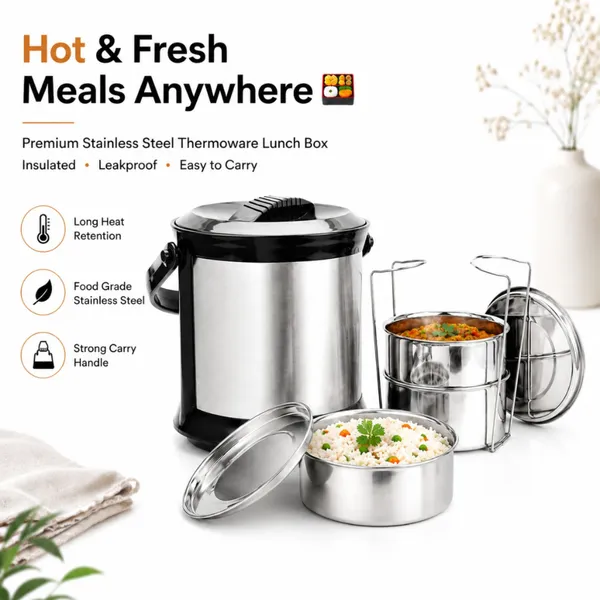 rajware_Insulated_Stainless_Steel_Lunch_Box:_Thermal_Food_Warmer_for_Office_and_Travel_3_Containers_Stainless_Steel_Office_Lunch_Box_(500_ml,_Microwave_Safe)_-_Set_Of_(3)