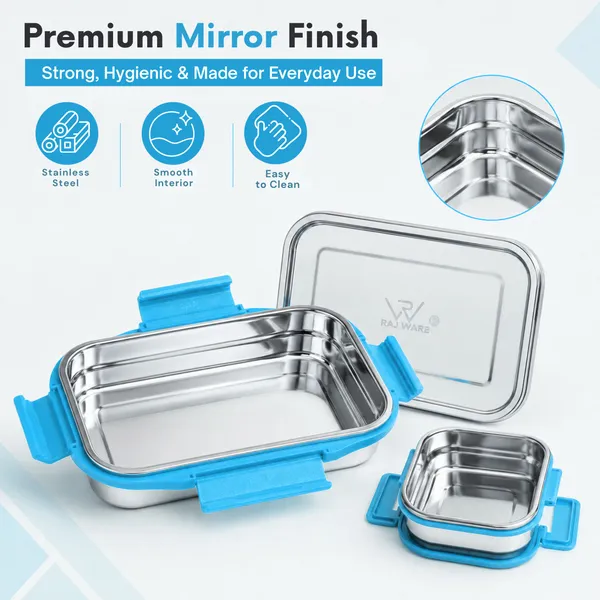 rajware_DURO_PRO_Lock_n_Lock_Stainless_Steel_Lunch_Box_Set_(800ml_+_250ml)_Leak-Proof_1_Containers_Stainless_Steel_School_Lunch_Box_(800_ml)_-_Set_Of_(3)
