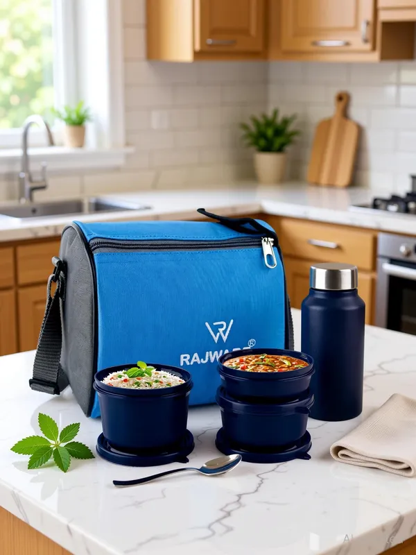 rajware_ECO_LUNCHER_Stainless_Steel_Lunch_Box_Set_with_3_Containers_&_500ml_Bottle-Blue_3_Containers_Stainless_Steel_Office_Lunch_Box_(500_ml,_Microwave_Safe)_-_Set_Of_(4)