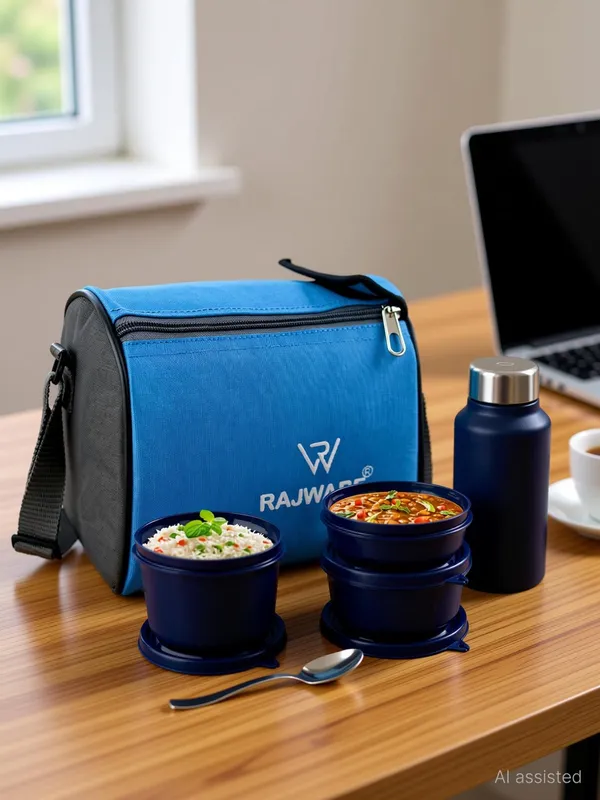 rajware_ECO_LUNCHER_Stainless_Steel_Lunch_Box_Set_with_3_Containers_&_500ml_Bottle-Blue_3_Containers_Stainless_Steel_Office_Lunch_Box_(500_ml,_Microwave_Safe)_-_Set_Of_(4)