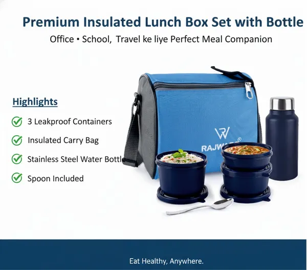 rajware_ECO_LUNCHER_Stainless_Steel_Lunch_Box_Set_with_3_Containers_&_500ml_Bottle-Blue_3_Containers_Stainless_Steel_Office_Lunch_Box_(500_ml,_Microwave_Safe)_-_Set_Of_(4)