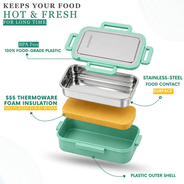 rajware_ROCK_MEAL_Lock_&_Lunch_Box_with_Glass_Lid_(800ml_+_200ml)_Green_1_Containers_Stainless_Steel_School_Lunch_Box_(800_ml)