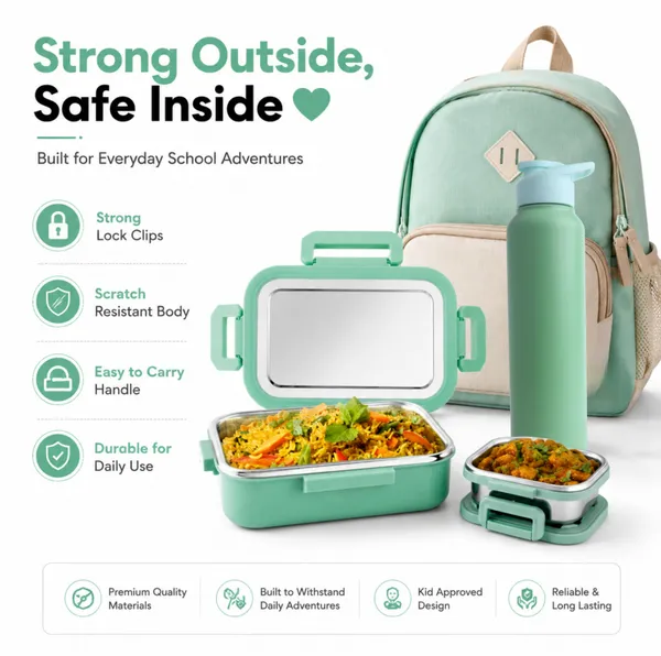 rajware_ROCK_MEAL_Lock_&_Lunch_Box_with_Glass_Lid_(800ml_+_200ml)_Green_1_Containers_Stainless_Steel_School_Lunch_Box_(800_ml)