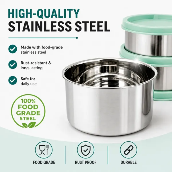 rajware_MEAL_MATE_Leakproof_Lunch_Box_with_3_Containers_&_500ml_Lid_Tumbler_–_Blue_Color_3_Containers_Stainless_Steel_Office_Lunch_Box_(500_ml,_Microwave_Safe)_-_Set_Of_(4)
