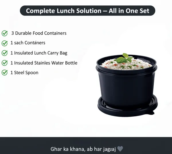 rajware_MEAL_MASTER_Leakproof_Lunch_Box_Set_with_750_ml_Water_Bottle_&_Spoon_–_Black_4_Containers_Stainless_Steel_Office_Lunch_Box_(500_ml,_Microwave_Safe)_-_Set_Of_(5)