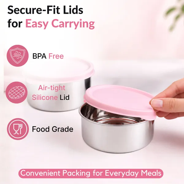 rajware_GALAXY_Leakproof_Containers,_Round_Shape_Lunch_Box_(350ml_&_500ml)_–_Black_Color_2_Containers_Stainless_Steel_Office_Lunch_Box_(500_ml)