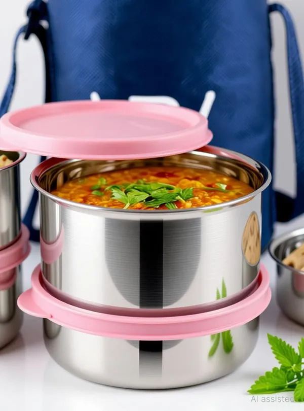 rajware_GALAXY_Leakproof_Containers_(225ml_/350ml_/350ml_/500ml)_Round_Shape_–_Blue_4_Containers_Stainless_Steel_Office_Lunch_Box_(500_ml)_-_Set_Of_(4)