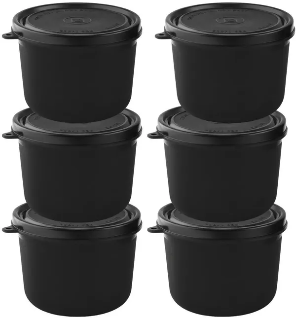 rajware_Microwave_Safe_Tiffin_Bowl,_Each_–_BLACK_Color_6_Containers_Polypropylene,_Stainless_Steel_Office_Lunch_Box_(500_ml,_Microwave_Safe)