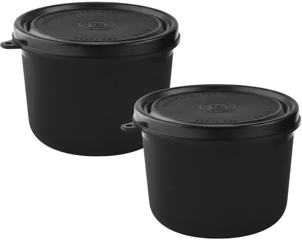 rajware_Microwave_Safe_Tiffin_Bowl,_Each_–_Black_2_Containers_Polypropylene,_Stainless_Steel_Office_Lunch_Box_(350_ml,_Microwave_Safe)