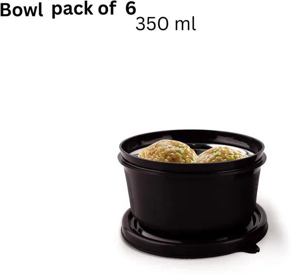 rajware_Microwave_Safe_Tiffin_Bowl,_Each_–_BLACK_Color_6_Containers_Polypropylene,_Stainless_Steel_Office_Lunch_Box_(350_ml,_Microwave_Safe)