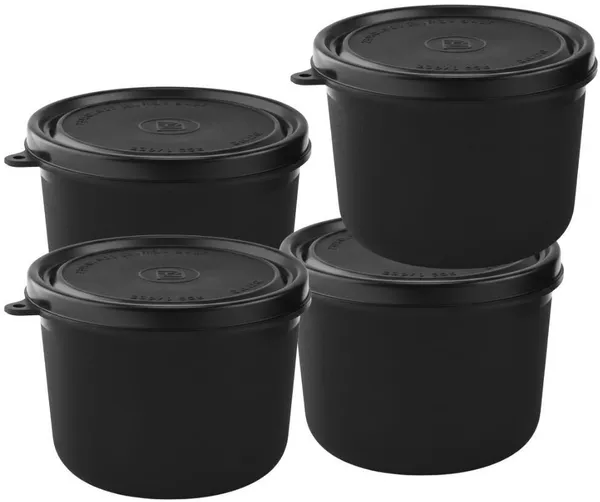 rajware_Microwave_Safe_Tiffin_Bowl,_Each_–_BLACK_Color_4_Containers_Polypropylene,_Stainless_Steel_Office_Lunch_Box_(350_ml,_Microwave_Safe)