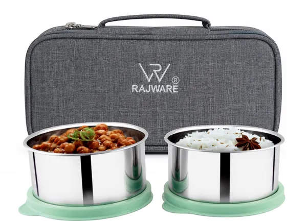 rajware_YUMMY_Leak-Resistant_Lunch_Box_with_2_Containers_(350_ml_Each)_–_Blue_2_Containers_Stainless_Steel_Office_Lunch_Box_(700_ml)