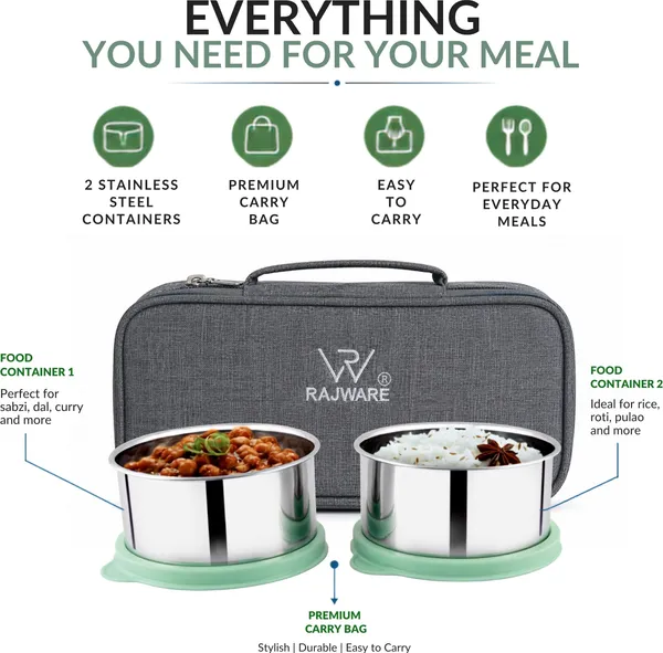 rajware_YUMMY_Leak-Resistant_Lunch_Box_with_2_Containers_(350_ml_Each)_–_Blue_2_Containers_Stainless_Steel_Office_Lunch_Box_(700_ml)
