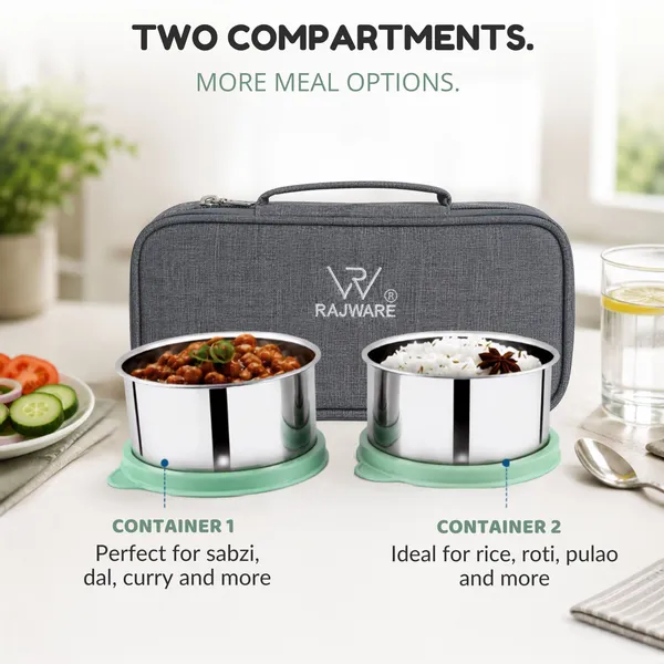 rajware_YUMMY_Leak-Resistant_Lunch_Box_with_2_Containers_(350_ml_Each)_–_Blue_2_Containers_Stainless_Steel_Office_Lunch_Box_(700_ml)