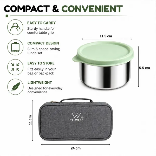 rajware_YUMMY_Leak-Resistant_Lunch_Box_with_2_Containers_(350_ml_Each)_–_Blue_2_Containers_Stainless_Steel_Office_Lunch_Box_(700_ml)