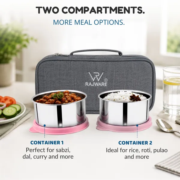 rajware_YUMMY_Leak-Resistant_Lunch_Box_with_2_Containers_(350_ml_Each)_–_Blue_2_Containers_Stainless_Steel_Office_Lunch_Box_(700_ml)