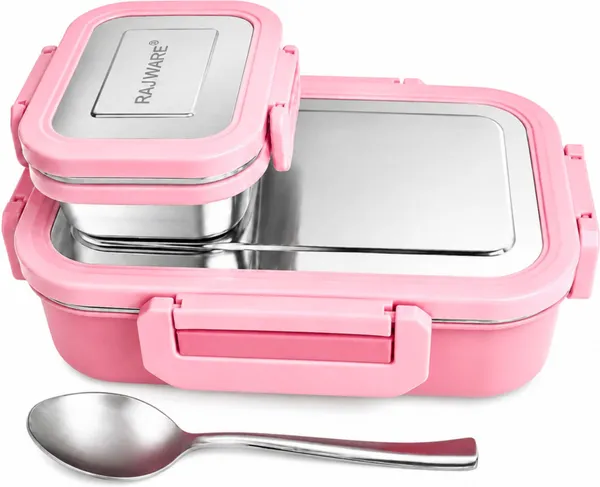 rajware_ROCK_MEAL_Airtight_Thermoware_Tiffin_Meal_Box_for_Kids_Adults_800ml_+_200ml_2_Containers_Stainless_Steel_Office_Lunch_Box_(1000_ml)_-_Set_Of_(3)