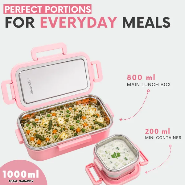 rajware_ROCK_MEAL_Airtight_Thermoware_Tiffin_Meal_Box_for_Kids_Adults_800ml_+_200ml_2_Containers_Stainless_Steel_Office_Lunch_Box_(1000_ml)_-_Set_Of_(3)