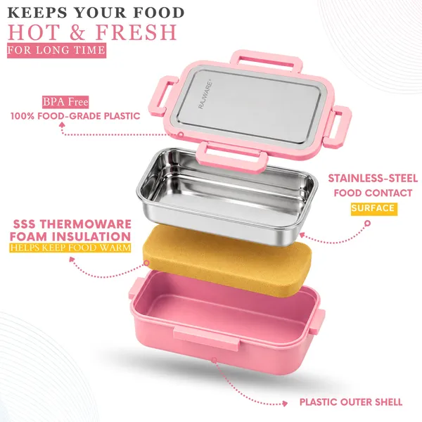 rajware_ROCK_MEAL_Airtight_Thermoware_Tiffin_Meal_Box_for_Kids_Adults_800ml_+_200ml_2_Containers_Stainless_Steel_Office_Lunch_Box_(1000_ml)_-_Set_Of_(3)