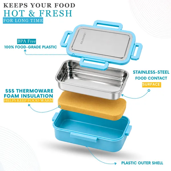 rajware_ROCK_MEAL_Airtight_Thermoware_Tiffin_Meal_Box_for_Kids_Adults_800ml_+_200ml_2_Containers_Stainless_Steel_Office_Lunch_Box_(1000_ml)_-_Set_Of_(2)