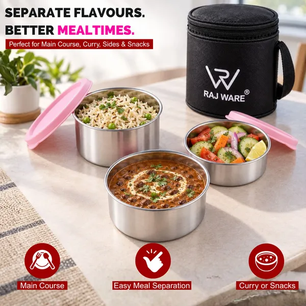 rajware_GALAXY_Airtight_Leakproof_Round_Stainless_Steel_Lunch_Box_Set_(250+350+500_ml)_3_Containers_Stainless_Steel_Office_Lunch_Box_(1100_ml)_-_Set_Of_(3)