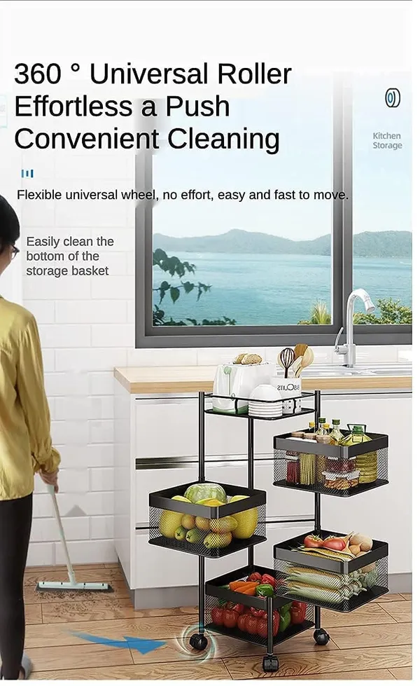 Metal_3-Layer_Square_Mesh_Rotatable_Kitchen_Storage_Trolley_Matt_Black
