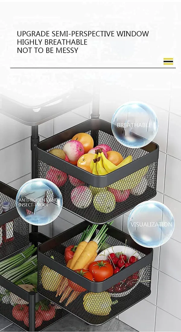 Metal_3-Layer_Square_Mesh_Rotatable_Kitchen_Storage_Trolley_Matt_Black