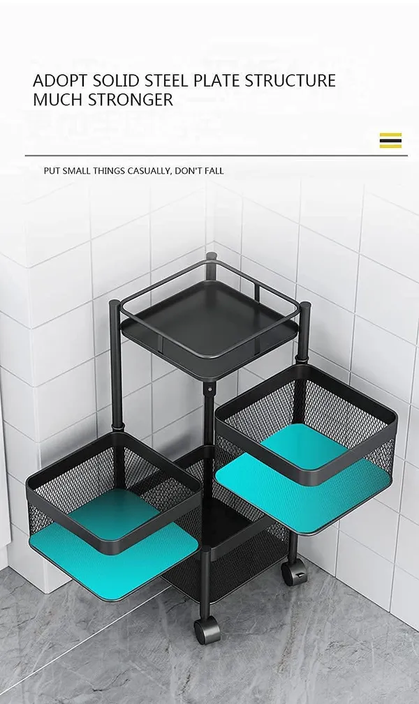 Metal_3-Layer_Square_Mesh_Rotatable_Kitchen_Storage_Trolley_Matt_Black