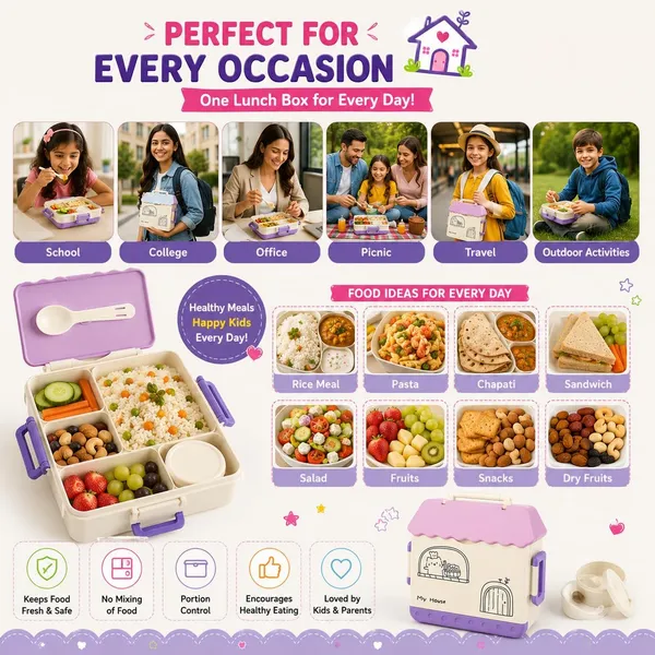 Plastic_4-Compartment_House-Shaped_Kids_Lunch_Box_Pink