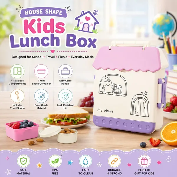 Plastic_4-Compartment_House-Shaped_Kids_Lunch_Box_Pink
