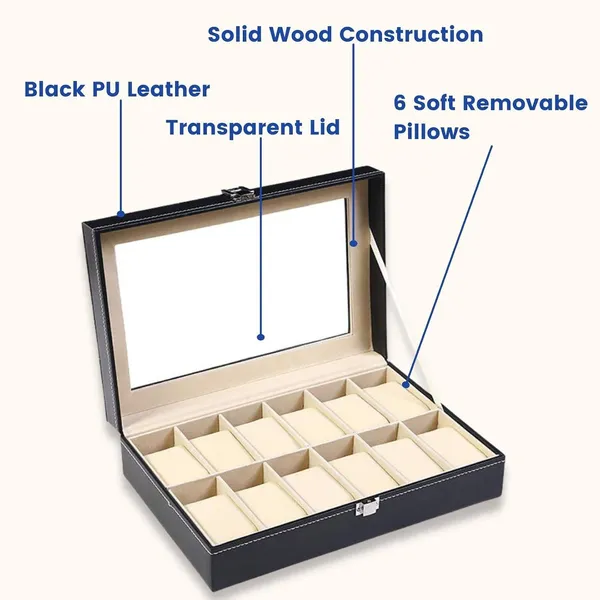 Faux_Leather_Wood_Watch_Organiser_Box_With_Glass_Lid