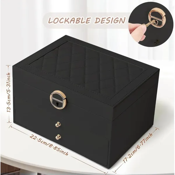 Pu_Leather_3-Layer_Jewellery_Box_With_Lock_And_Mirror