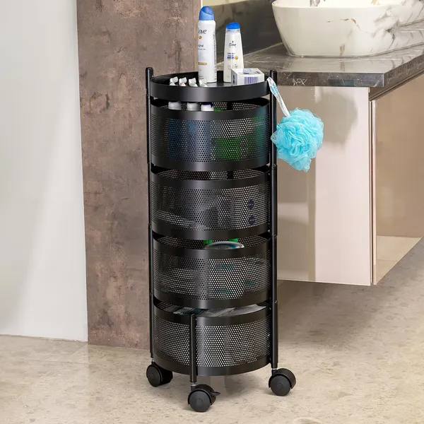 Carbon_Steel_4-Layer_Round_Mesh_Rolling_Kitchen_Storage_Trolley