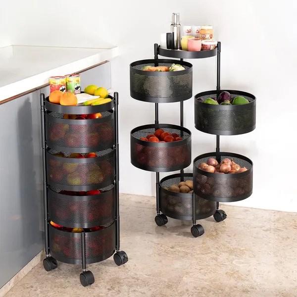 Carbon_Steel_4-Layer_Round_Mesh_Rolling_Kitchen_Storage_Trolley