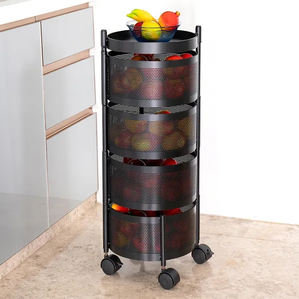 Carbon_Steel_4-Layer_Round_Mesh_Rolling_Kitchen_Storage_Trolley