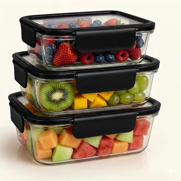 Bpa-Free_Plastic_4-Side_Lock_Airtight_Food_Storage_Container_Set_Of_3