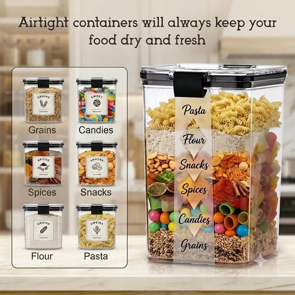 Bpa-Free_Plastic_Clip_Lock_Airtight_Food_Storage_Container_Set_Of_8