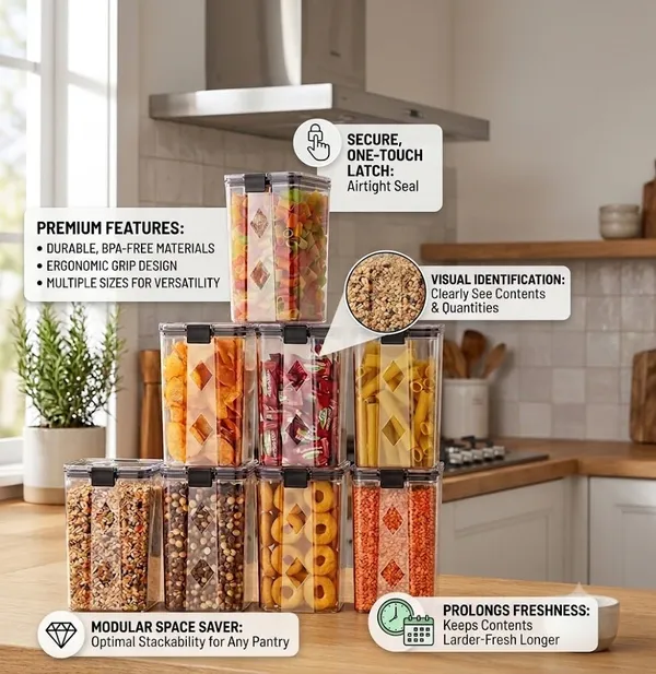 Bpa-Free_Plastic_Clip_Lock_Airtight_Food_Storage_Container_Set_Of_8