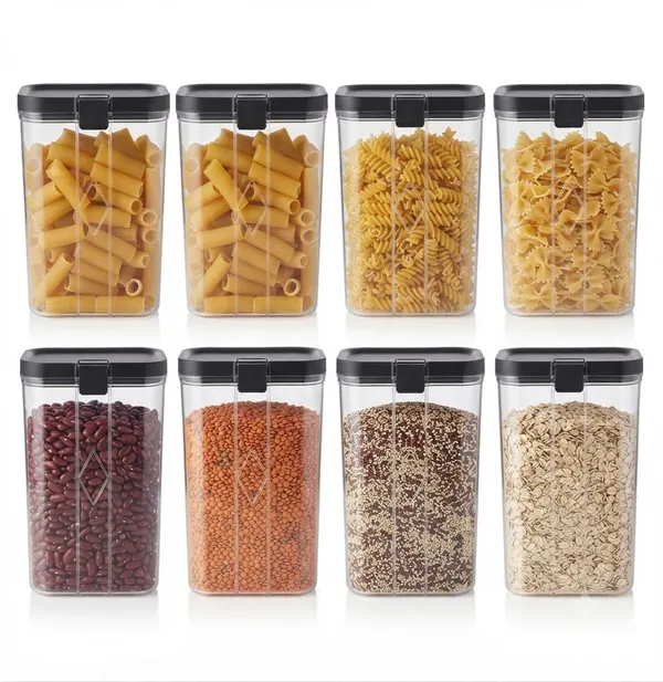 Bpa-Free_Plastic_Clip_Lock_Airtight_Food_Storage_Container_Set_Of_8
