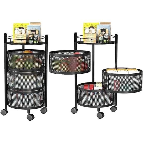 Metal_3-Layer_Round_Mesh_Rolling_Kitchen_Storage_Trolley_Matt_Black