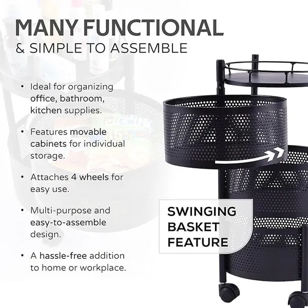 Metal_3-Layer_Round_Mesh_Rolling_Kitchen_Storage_Trolley_Matt_Black