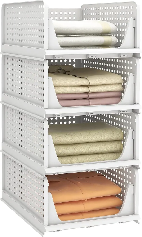 Plastic_Foldable_Stackable_Wardrobe_Clothes_Organiser_Bins_Set_Of_4