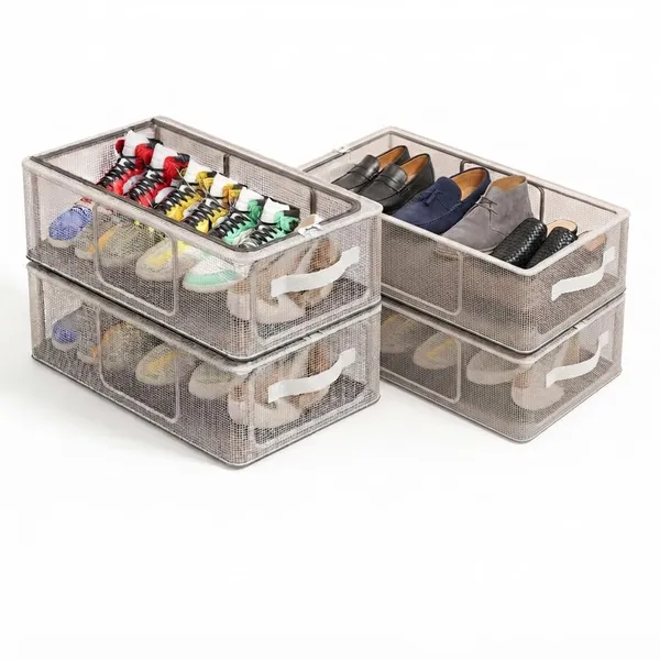 Polypropylene_Foldable_Shoe_Storage_Box_Pack_Of_4