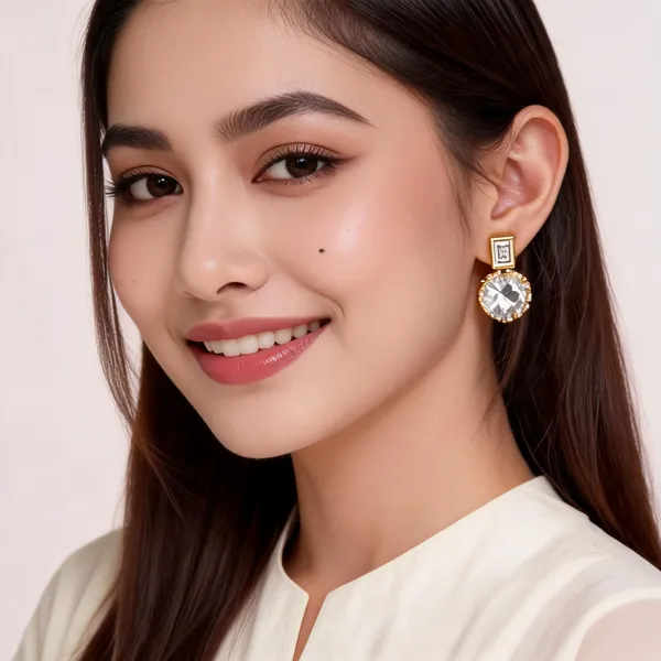 Gold_Crystal_Copper_Glitter_Stud_Earrings_For_Women