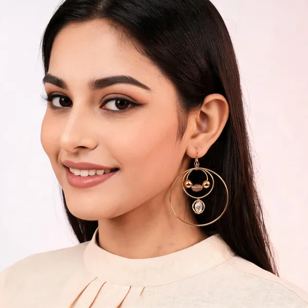 Gold_Crystal_Copper_Spiral_Hoop_Dangler_Earrings_For_Women