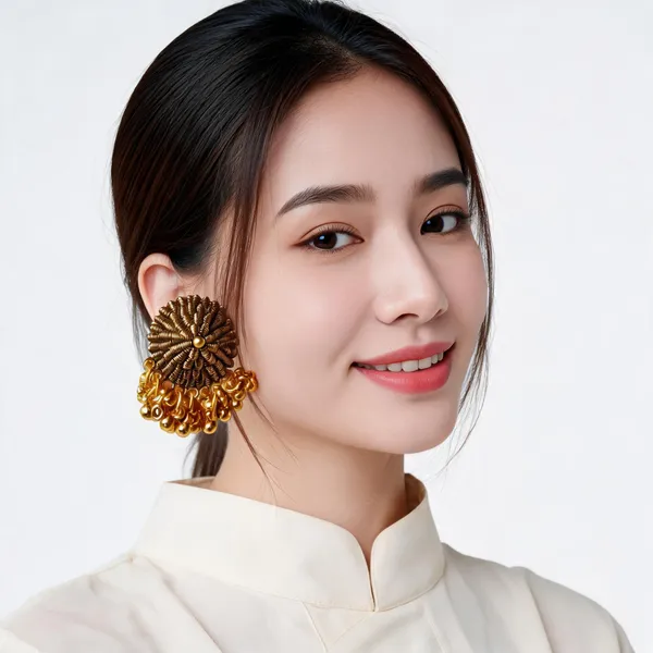 Gold_Plated_Oxidised_Beaded_Dangler_Stud_Earrings_For_Women