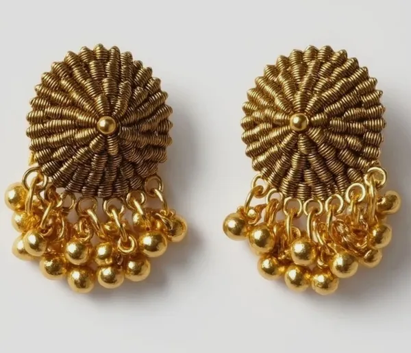 Gold_Plated_Oxidised_Beaded_Dangler_Stud_Earrings_For_Women