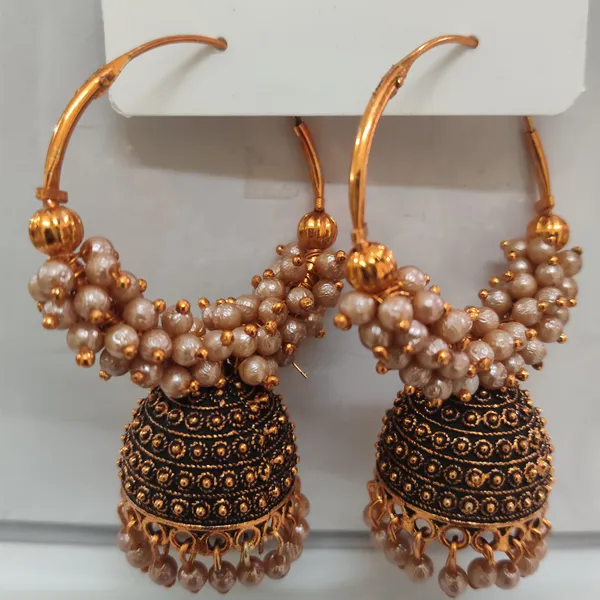 Multicolor_Gold_Plated_Pearl_Jhumka_Ring_For_Women
