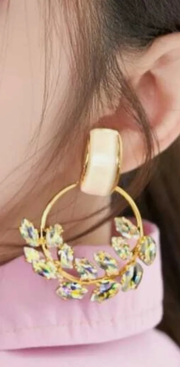 Gold_Crystal_Gold_Plated_Alloy_Korean_Ring_Earrings_For_Women