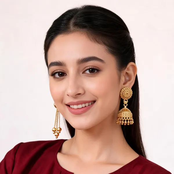 Gold_Brass_Traditional_Jhumka_Chain_Drop_Earrings_For_Women